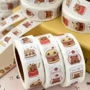 500 Stickers c|Capybara Roll Stickers - Brand New in Package